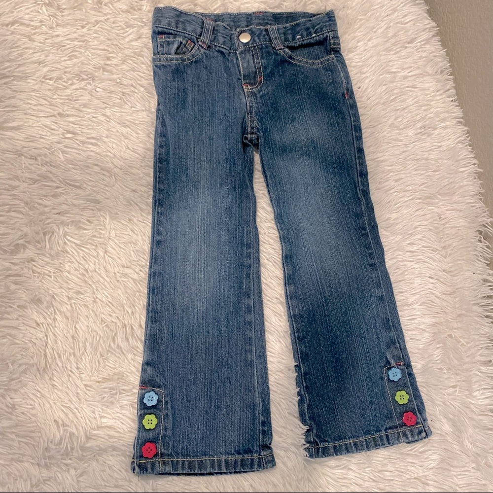 Gymboree outlet jeans floral buttons Size 4